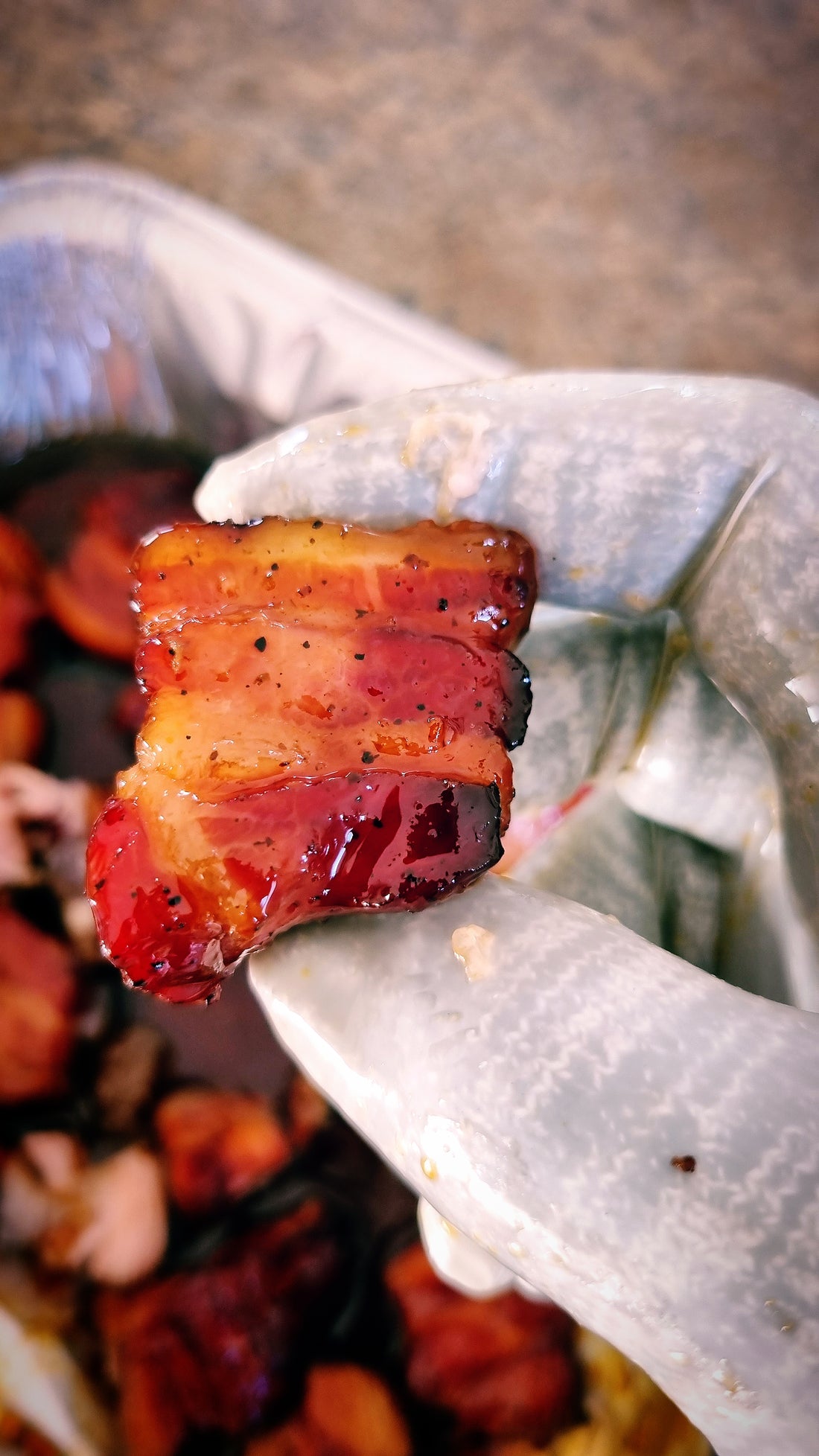 Pork Belly Burnt Ends w/ Honey, Chili & Caramel Sauce