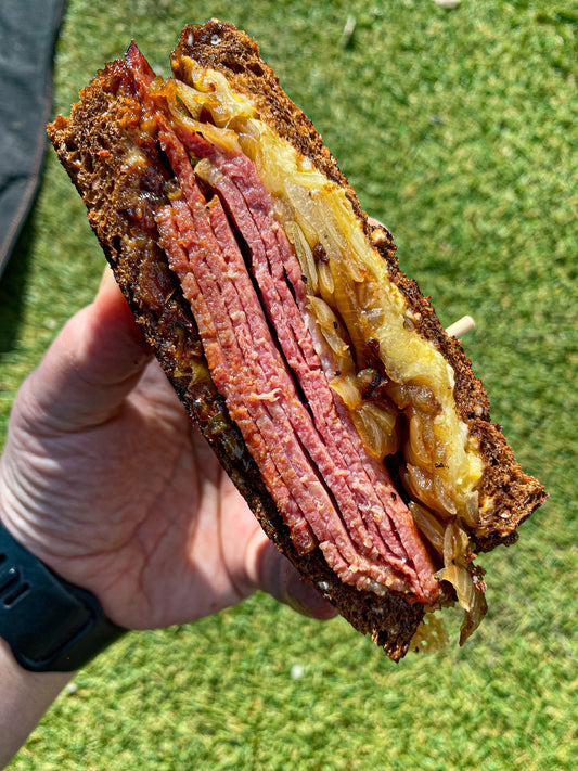 Pastrami Melt on Rye