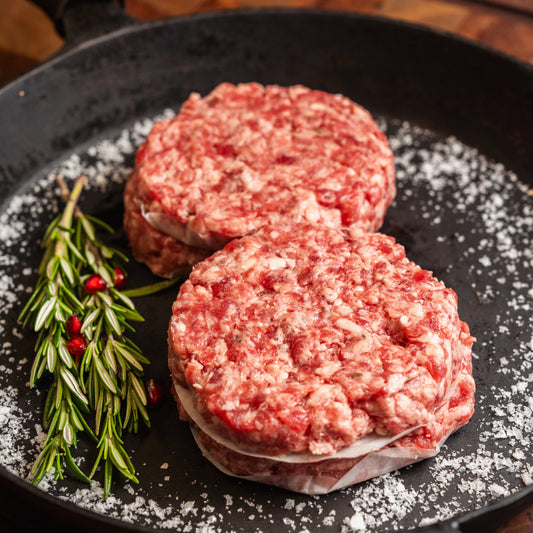 4 pack of beef brisket patties – made with NZ grass-fed brisket and simple ingredients

