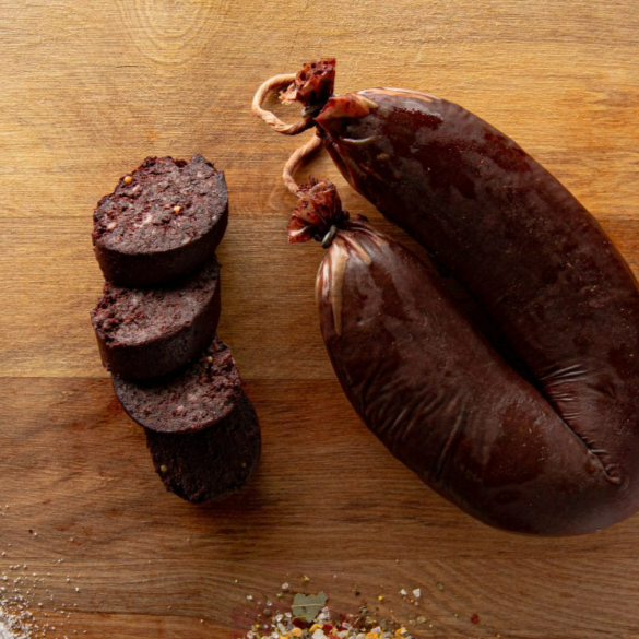 300–380g handcrafted New Zealand made black pudding – traditional and authentic NZ delicacy

