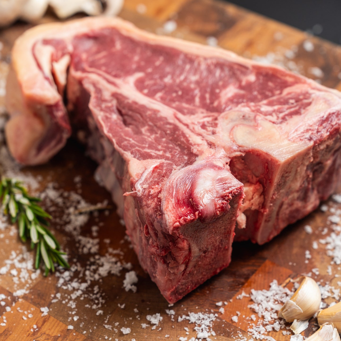 900g to 1.1kg NZ grass-fed Texas T-Bone steak – large, premium cut perfect for reverse searing

