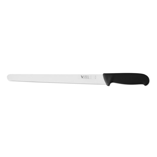 Victory Knives 30cm brisket and ham knife with black handle – ideal for slicing large cuts of meat