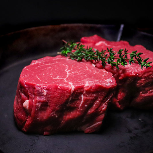 Two 160g 28 day aged 100% NZ grass-fed eye fillet steaks – tender, thick-cut premium beef

